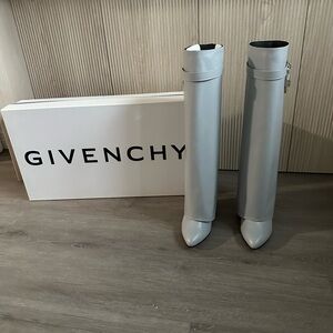 Givenchy Shark Boots in Light Gray Tall-NEVER WORN